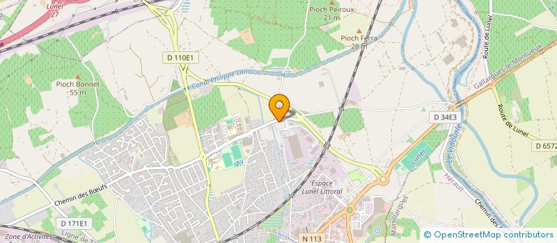 localisation de l'entreprise MADAME TIPHANIE PALY  LUNEL