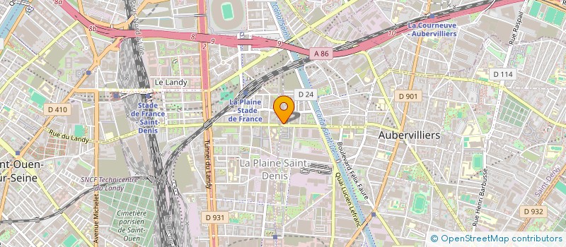 localisation de l'entreprise MADAME TIZIRI GUESSAS  AUBERVILLIERS