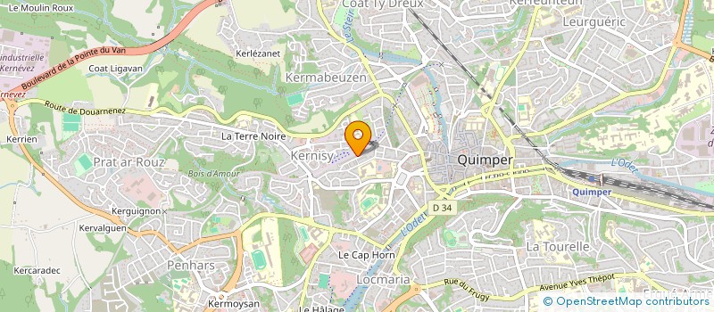 localisation de l'entreprise MADAME TOKTAM TAJAFARI SAHEBI à QUIMPER