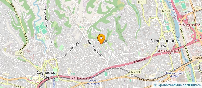 localisation de l'entreprise MADAME TORAYA AOUADI à CAGNES-SUR-MER