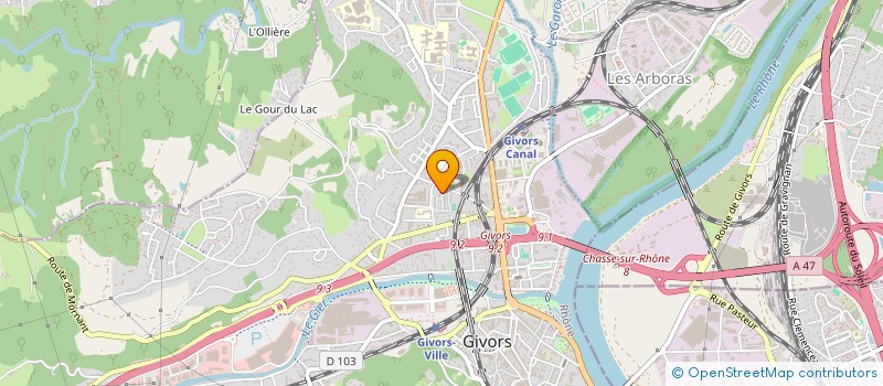 localisation de l'entreprise MADAME TOURIA EL GHAOUACHI  GIVORS