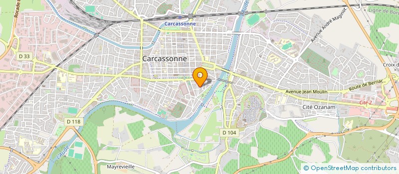 localisation de l'entreprise MADAME TOURIA SABEUR CHOUIREF à CARCASSONNE