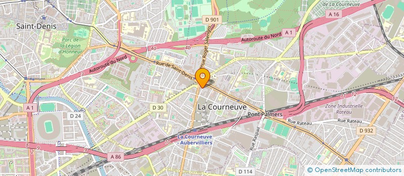 localisation de l'entreprise MADAME TOUSSINE GELI à LA COURNEUVE