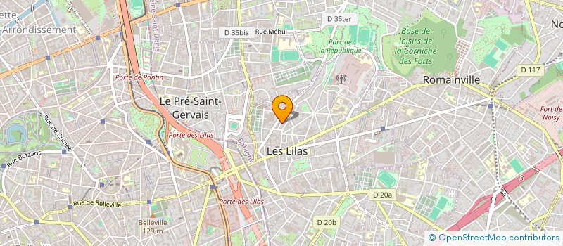 localisation de l'entreprise MADAME TRISTAN SAINQUENTIN  LES LILAS