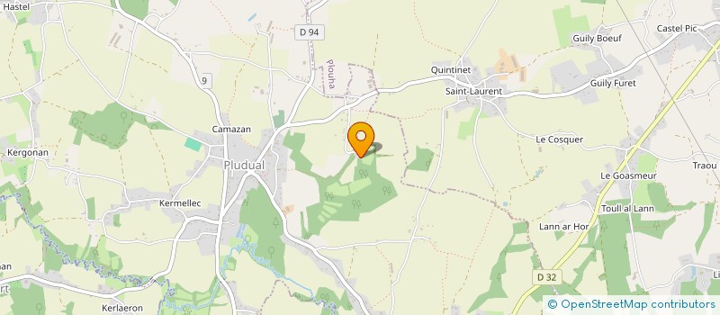 localisation de l'entreprise MADAME TYPHAINE LE BELLEGARD  PLUDUAL