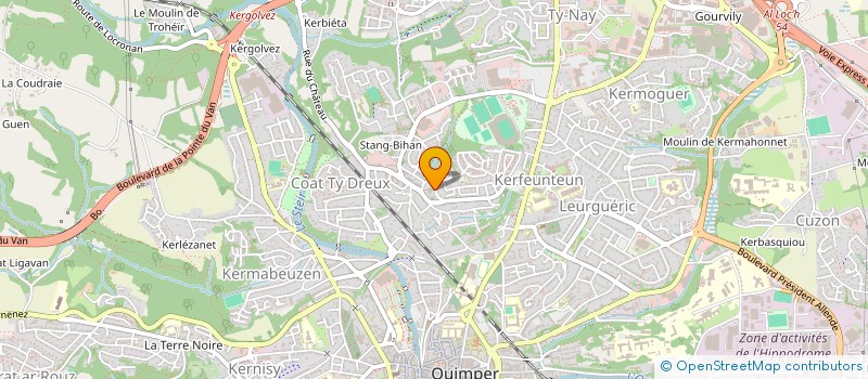 localisation de l'entreprise MADAME TYPHAINE LE MOAL à QUIMPER