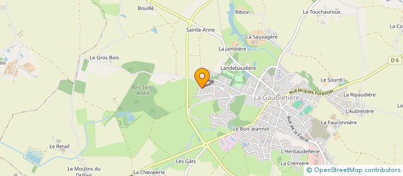 localisation de l'entreprise MADAME TYPHAINE MOREAU à LA GAUBRETIERE