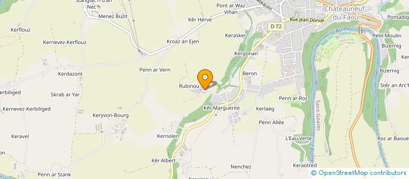 localisation de l'entreprise MADAME TYPHAINE ROGER à CHATEAUNEUF-DU-FAOU