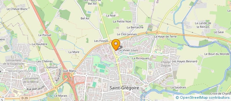 localisation de l'entreprise MADAME TYPHANIE BALLAY  SAINT-GREGOIRE