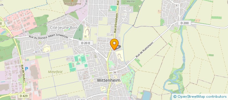 localisation de l'entreprise MADAME VALDONA GJONAJ  WITTENHEIM