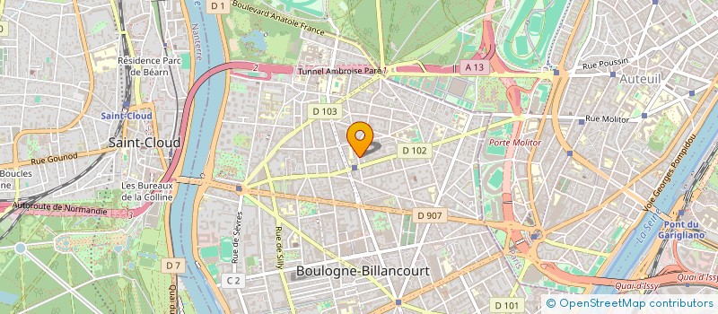 localisation de l'entreprise MADAME VALENTINA CORTES POVEDA  BOULOGNE-BILLANCOURT