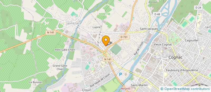 localisation de l'entreprise MADAME VALENTINA VINCENT à COGNAC