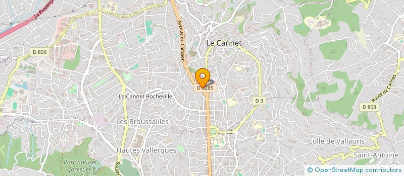 localisation de l'entreprise MADAME VALENTINE BERTEAU à LE CANNET