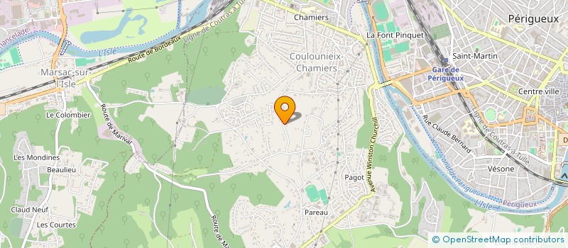 localisation de l'entreprise MADAME VALENTINE BOUDJEMA  COULOUNIEIX-CHAMIERS