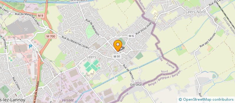 localisation de l'entreprise MADAME VALENTINE DOLICQUE  LEERS