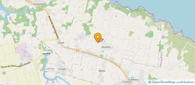 localisation de l'entreprise MADAME VALENTINE GANGA à LE MOULE