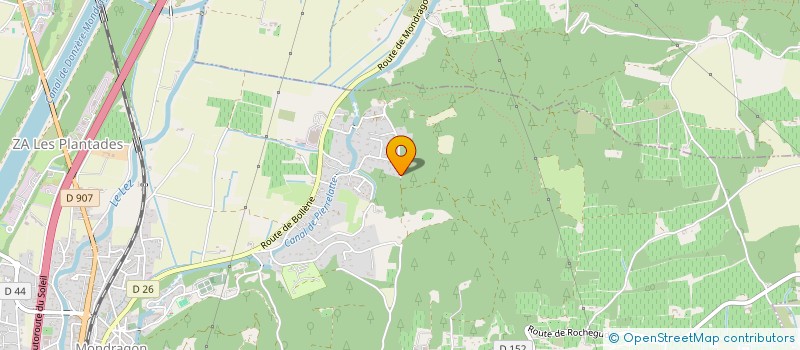 localisation de l'entreprise MADAME VALENTINE HUE  MONDRAGON