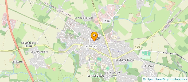 localisation de l'entreprise MADAME VALENTINE HUPIN  TREILLIERES