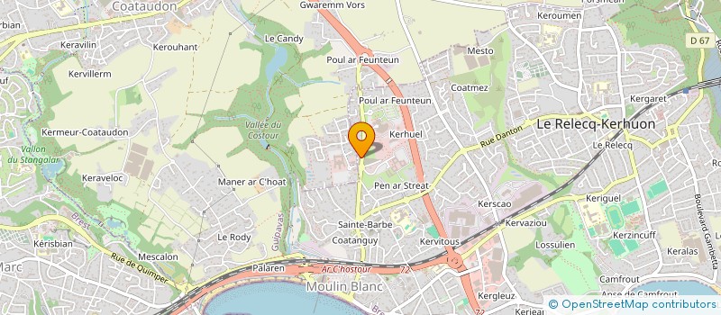 localisation de l'entreprise MADAME VALENTINE LEFEVRE  LE RELECQ-KERHUON