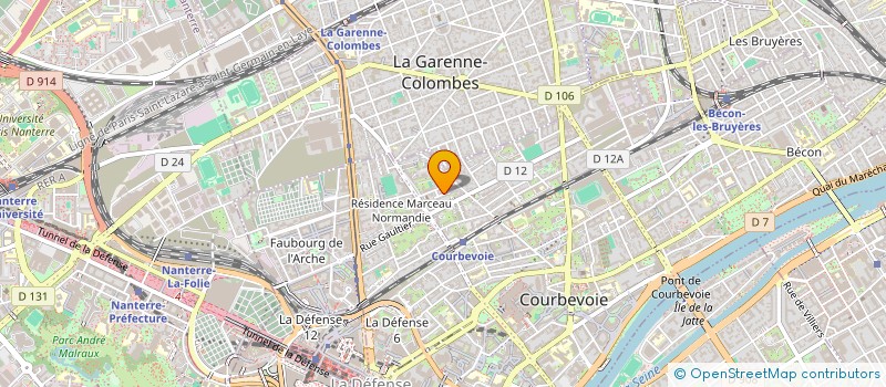 localisation de l'entreprise MADAME VALENTINE LESCURE à COURBEVOIE