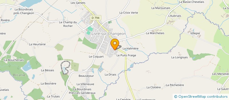 localisation de l'entreprise MADAME VALENTINE LOPEZ  LIVRE-SUR-CHANGEON