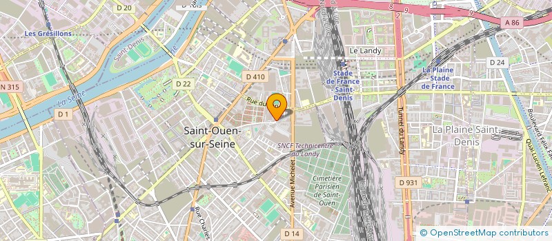 localisation de l'entreprise MADAME VALENTINE MARTIN à SAINT-OUEN-SUR-SEINE