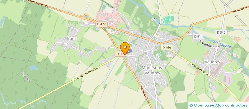 localisation de l'entreprise MADAME VALENTINE SAINT LEGER  MONT-SOUS-VAUDREY