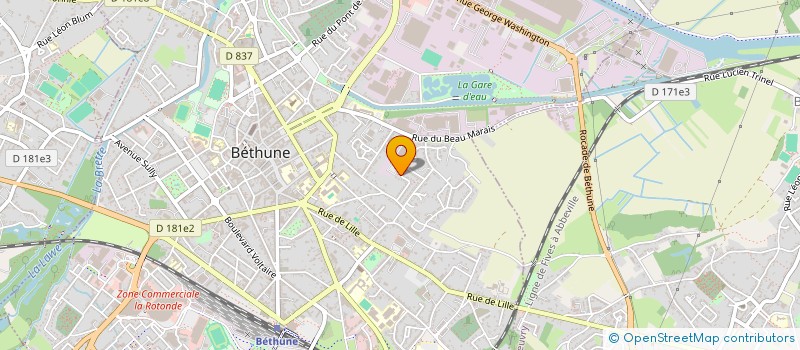 localisation de l'entreprise MADAME VALERIANE RAUDOT  BETHUNE