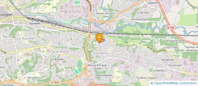 localisation de l'entreprise MADAME VALERIANE TRICOT  QUIMPER