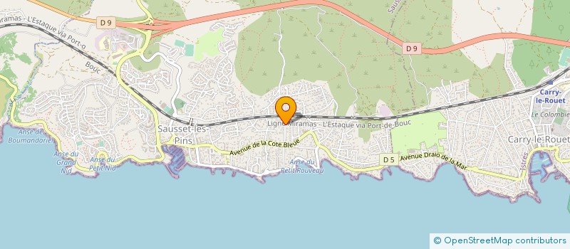 localisation de l'entreprise MADAME VALERIE ALPE  SAUSSET-LES-PINS