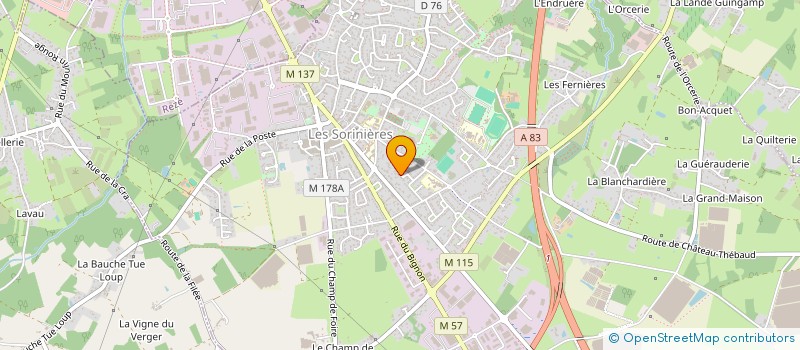 localisation de l'entreprise MADAME VALERIE ANDRIEUX à LES SORINIERES