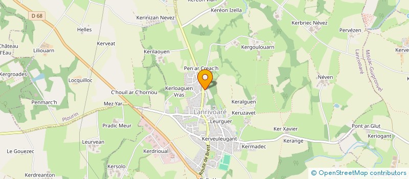 localisation de l'entreprise MADAME VALERIE AUTRET  LANRIVOARE