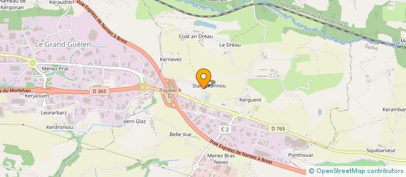 localisation de l'entreprise MADAME VALERIE BACON  SAINT-EVARZEC