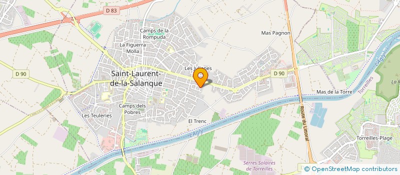 localisation de l'entreprise MADAME VALERIE BADON  SAINT-LAURENT-DE-LA-SALANQUE