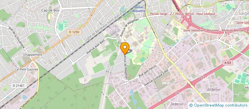 localisation de l'entreprise MADAME VALERIE BARON  PESSAC