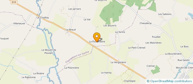 localisation de l'entreprise MADAME VALERIE BATREL à CHAMPEAUX SUR SARTHE