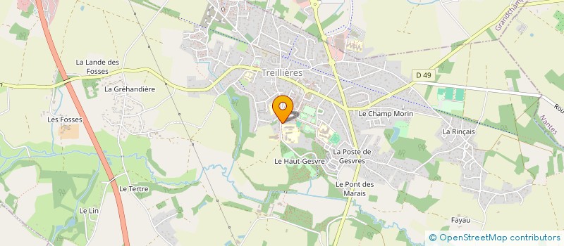 localisation de l'entreprise MADAME VALERIE BAUMAL à TREILLIERES