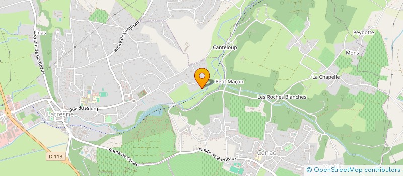 localisation de l'entreprise MADAME VALERIE BECQUELIN  LATRESNE