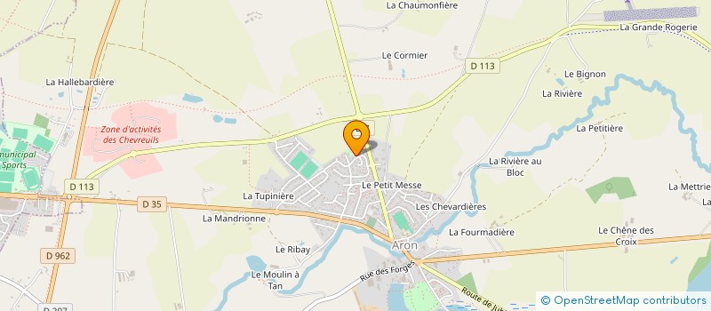 localisation de l'entreprise MADAME VALERIE BELLIARD à ARON