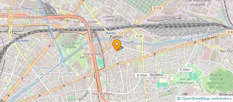 localisation de l'entreprise MADAME VALERIE BENABOU  PANTIN