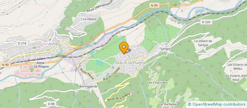 localisation de l'entreprise MADAME VALERIE BERGER à LA PLAGNE TARENTAISE