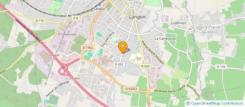 localisation de l'entreprise MADAME VALERIE BERGERET  LANGON