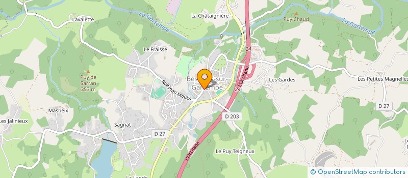 localisation de l'entreprise MADAME VALERIE BERNARD à BESSINES-SUR-GARTEMPE