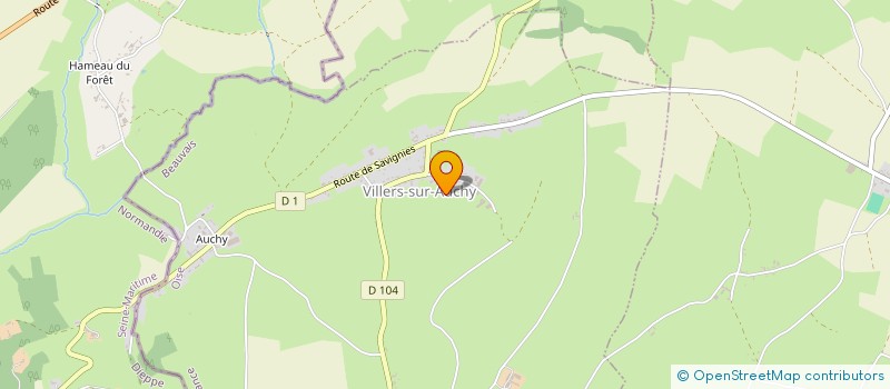 localisation de l'entreprise MADAME VALERIE BERTIN  VILLERS-SUR-AUCHY