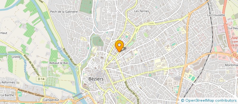 localisation de l'entreprise MADAME VALERIE BERTON  BEZIERS