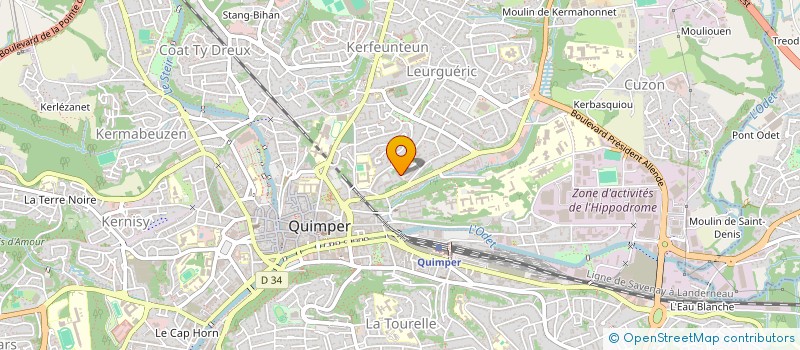 localisation de l'entreprise MADAME VALERIE BLOT à QUIMPER