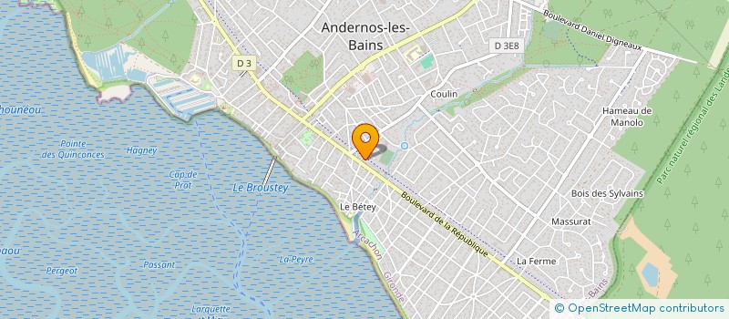 localisation de l'entreprise MADAME VALERIE BOBINEAU  ANDERNOS-LES-BAINS