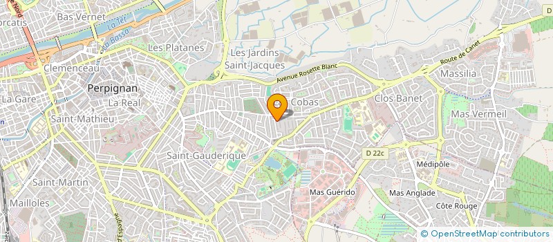 localisation de l'entreprise MADAME VALERIE BORDET à PERPIGNAN