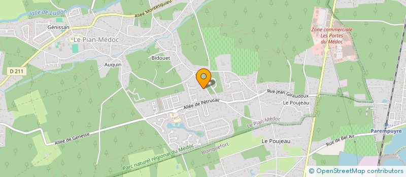 localisation de l'entreprise MADAME VALERIE BORREDON  LE PIAN-MEDOC