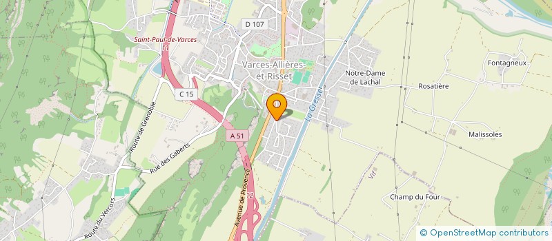 localisation de l'entreprise MADAME VALERIE BOUCHET à VARCES-ALLIERES-ET-RISSET